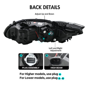 TT-ABC LED Headlight for 2018-2022 Honda Accord Sedan HeadLamps Assembly (Demon Eye) - TT-ABC