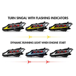 TT-ABC Carbon Fiber LED Headlights for 2018-2024 Toyota Camry 8th Gen Headlight Assemby