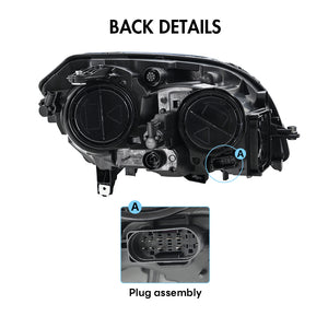 TT-ABC LED Headlights for 2013-2015 Mercedes-Benz GLK350 GLK250 Front Lamp Assembly - TT-ABC