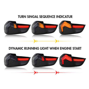 TT-ABC Led Tail light for 2009-2012 BMW 3-Series E90/E91 320i/323i/325/330/335 Smoked LED Tail Light - TT-ABC