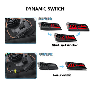 TT-ABC LED Tail Lights for Lexus ES350 ES330 2007-2012 Rear Lamps Assembly - TT-ABC
