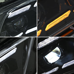 TT-ABC Led Headlight For 2010-2014 Ford Mustang Projector Front Lamp Assembly - TT-ABC