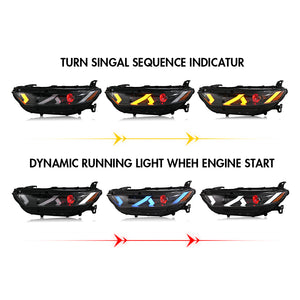 TT-ABC Led Headlight for 2023-2025 Honda Accord Sedan HeadLamps Assembly (Demon Eye) - TT-ABC