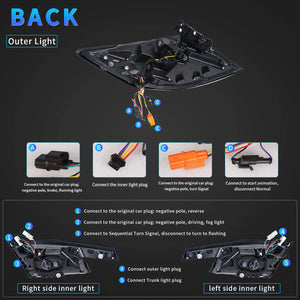 TT-ABC Led Tail Lights for 2022-2024 11th Gen Honda Civic Hatchback/Type-R - TT-ABC