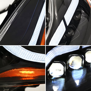 TT-ABC Led Headlights for 2008-2015 Infiniti G37 / Q60 Coupe W/ Sequential Signal Tube Projector Headlights - TT-ABC