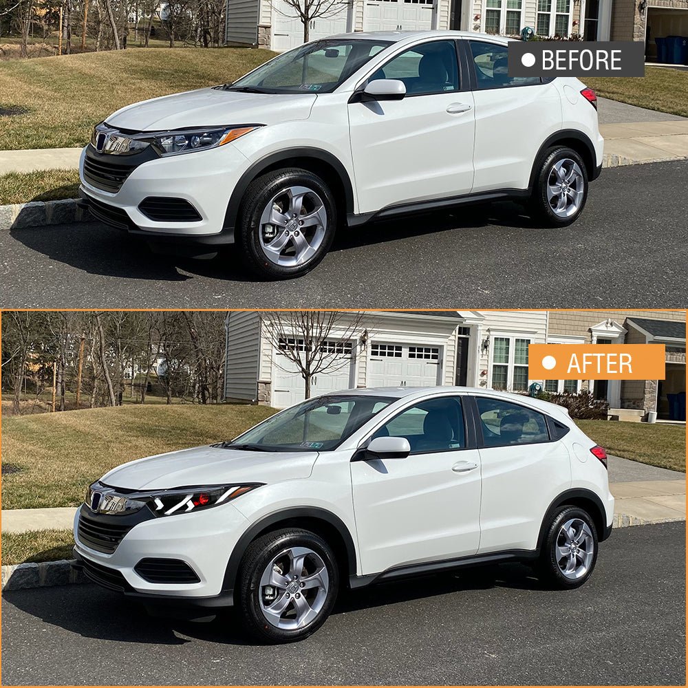 TT-ABC Devil Eye Led Headlights for 2019-2022 Honda HRV 4-door Front Lamps - TT-ABC