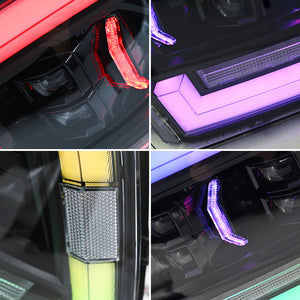 TT-ABC RGB Headlights for 2009-2018 Dodge RAM 1500,2013-2018 Dodge RAM 1500 2500 Headlamp With Sequential Turn Signal - TT-ABC