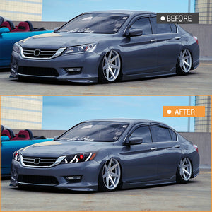 TT-ABC LED Headlight for 2013-2015 Honda Accord Sedan HeadLamps Assembly (Demon Eye) - TT-ABC