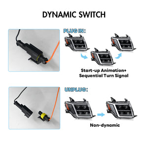 TT-ABC Led Headlight For 2009-2021 Mitsubishi Pajero V93 V97 Led Headlights With Dynamic Animation Lights - TT-ABC