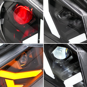 TT-ABC LED Headlight for 2013-2015 Honda Accord Sedan HeadLamps Assembly (Demon Eye) - TT-ABC