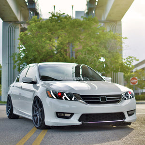 TT-ABC LED Headlight for 2013-2015 Honda Accord Sedan HeadLamps Assembly (Demon Eye) - TT-ABC