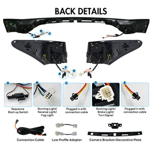 TT-ABC LED Tail Lights with Trunk Light for Lexus GS250 GS300 GS350 GS200t GSF F-Sport 2012-2021 Rear Lamps Assembly - TT-ABC