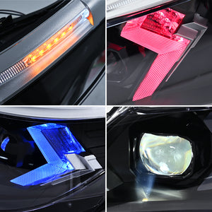 TT-ABC RGB Headlights for 2005-2010 BMW 5-Series E60 525i 530i 540i Headlamps Assembly - TT-ABC