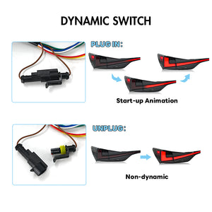 TT-ABC LED Tail Lights with Trunk Light for Lexus GS250 GS300 GS350 GS200t GSF F-Sport 2012-2021 Rear Lamps Assembly - TT-ABC