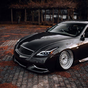 TT-ABC Led Headlights for 2008-2015 Infiniti G37 / Q60 Coupe W/ Sequential Signal Tube Projector Headlights - TT-ABC