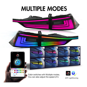 TT-ABC RGB Tail Light For Lexus IS250 IS300 IS350 IS500 IS200t 2014-2021 Rear Lamps - TT-ABC