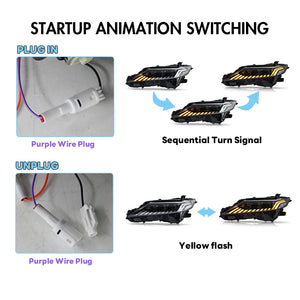 TT-ABC RGB Headlights For 2018-2024 Toyota Camry LE SE XLE XSE TRD (Audi Model) - TT-ABC