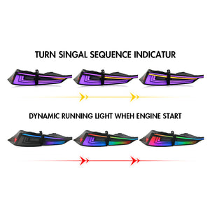 TT-ABC RGB Tail Light For Lexus IS250 IS300 IS350 IS500 IS200t 2014-2021 Rear Lamps - TT-ABC