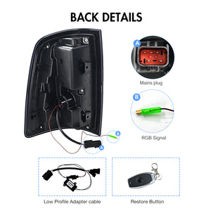 TT-ABC RGB Tail Light for 2009-2018 Dodge RAM 1500, 2013-2018 Dodge RAM 1500 2500 Tail Light Assembly - TT-ABC