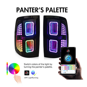 TT-ABC RGB Tail Light for 2009-2018 Dodge RAM 1500, 2013-2018 Dodge RAM 1500 2500 Tail Light Assembly - TT-ABC