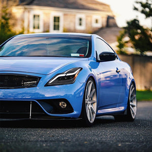 TT-ABC Led Headlights for 2008-2015 Infiniti G37 / Q60 Coupe W/ Sequential Signal Tube Projector Headlights - TT-ABC