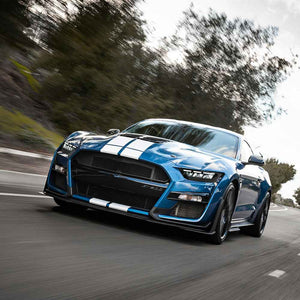 TT-ABC Carbon Fiber LED Headlight for 2015-2017 Ford Mustang S550 Projector Front Lamp Assembly