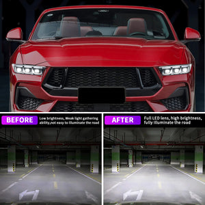 TT-ABC Led Headlight for 2024-2025 Ford Mustang Ecosport/GT Headlight Assembly - TT-ABC