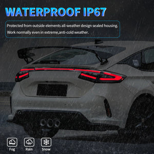 TT-ABC Led Tail Lights for 2022-2024 11th Gen Honda Civic Hatchback/Type-R - TT-ABC