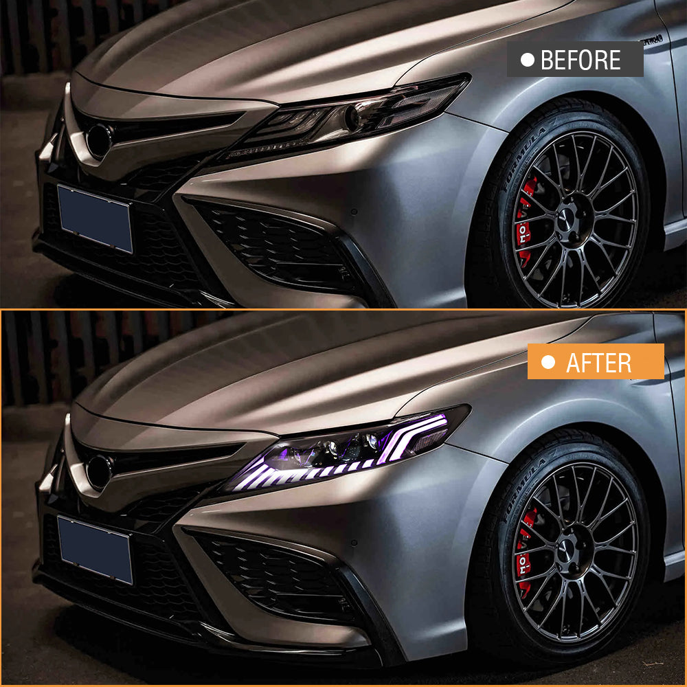 TT-ABC RGB Headlights For 2018-2024 Toyota Camry LE SE XLE XSE TRD (Audi Model) - TT-ABC