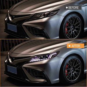 TT-ABC RGB Headlights For 2018-2024 Toyota Camry LE SE XLE XSE TRD (Audi Model) - TT-ABC