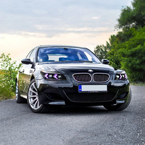 TT-ABC RGB Headlights for 2005-2010 BMW 5-Series E60 525i 530i 540i Headlamps Assembly - TT-ABC