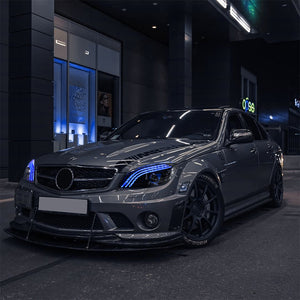 TT-ABC Led Headlight for 2008-2011 Mercedes-benz W204 C-Class C300 LED Sequential Projector Headlights - TT-ABC