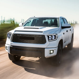 TT-ABC Projector Led Headlights For 2014-2021 Toyota Tundra Sequential Turn Signal, DRL w/Dynamic Animation - TT-ABC