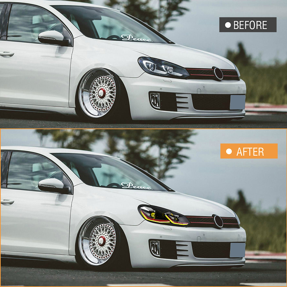 TT-ABC Led Headlight for 2010-2014 Volkswagen Golf MK6