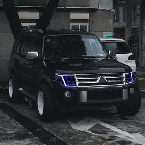 TT-ABC Led Headlight For 2009-2021 Mitsubishi Pajero V93 V97 Led Headlights With Dynamic Animation Lights - TT-ABC