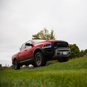 TT-ABC RGB Headlights for 2009-2018 Dodge RAM 1500,2013-2018 Dodge RAM 1500 2500 Headlamp With Sequential Turn Signal - TT-ABC