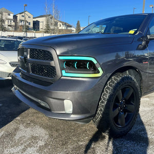 TT-ABC RGB Headlights for 2009-2018 Dodge RAM 1500,2013-2018 Dodge RAM 1500 2500 Headlamp With Sequential Turn Signal - TT-ABC