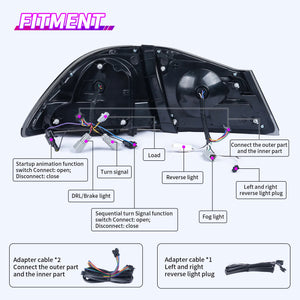TT-ABC Led Tail Lights for 2006-2012 Honda Civic FD1,FD2 Type-R - TT-ABC