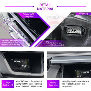 TT-ABC Led Headlight for 2024-2025 Ford Mustang Ecosport/GT Headlight Assembly - TT-ABC