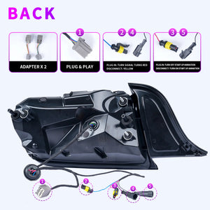 TT-ABC Led Tail Lights for 2015-2023 Ford Mustang Shelby GT350 GT500 - TT-ABC