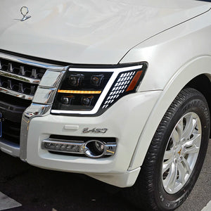 TT-ABC Led Headlight For 2009-2021 Mitsubishi Pajero V93 V97 Led Headlights With Dynamic Animation Lights - TT-ABC