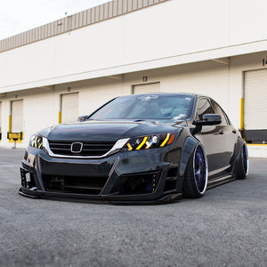 TT-ABC LED Headlight for 2013-2015 Honda Accord Sedan HeadLamps Assembly (Demon Eye) - TT-ABC