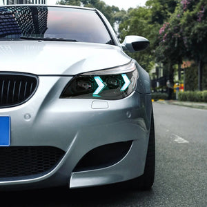 TT-ABC RGB Headlights for 2005-2010 BMW 5-Series E60 525i 530i 540i Headlamps Assembly - TT-ABC