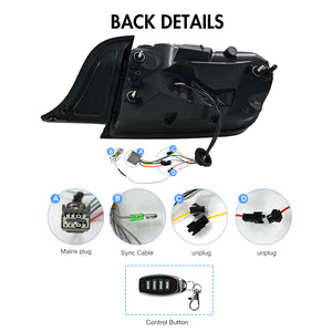 TT-ABC RGB Tail Light for 2015-2023 Ford Mustang With Multiple Animation Modes - TT-ABC