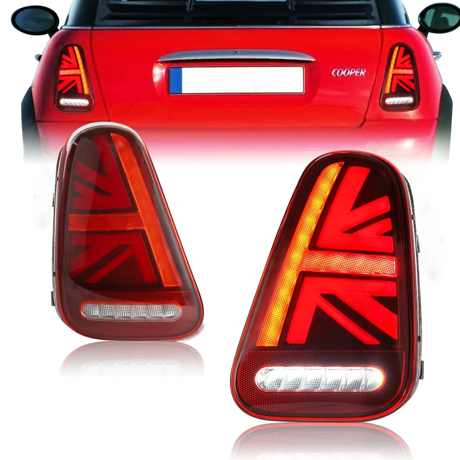 TT-ABC Led Tail Lights for 2001-2008 Mini Cooper R50-R53 Tail Light Assembly - TT-ABC