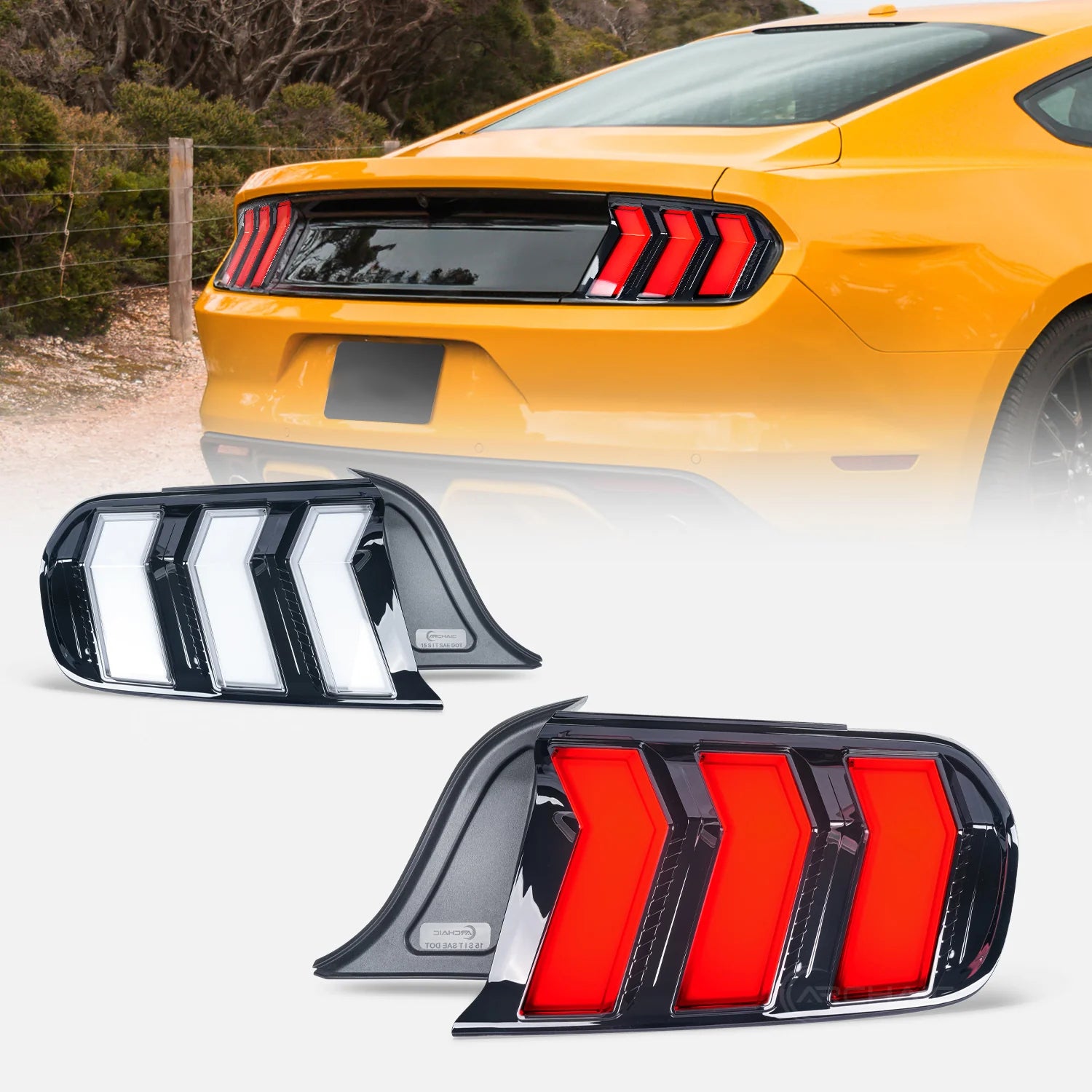 TT-ABC Led Tail Lights for 2015-2023 Ford Mustang Shelby GT350 GT500 - TT-ABC