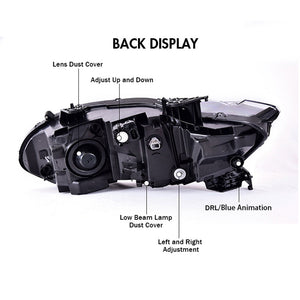 Demon Eye Headlights For 2018-2022 Honda Accord Headlights Assembly, With DRL Sequential Blue Start Up Animation - TT-ABC