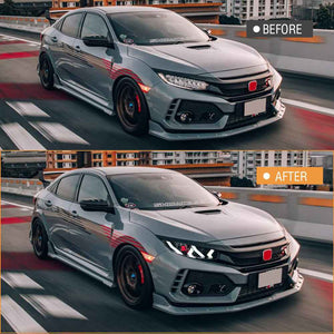 Demon Eye LED Headlights for 2016-2021 Honda Civic 10th Gen(Lamborghini design) - TT-ABC