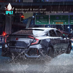 TT-ABC Smoked LED Tail Lights for 2016-2020 Honda Civic Hatchback - TT-ABC