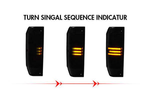 TT-ABC LED Tail Lights for 1984–2021 Toyota Land Cruiser LC76 Tail Lights Assembly (Smoked/Red) - TT-ABC